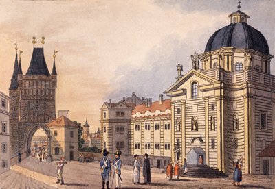 Krizovnicke namesti (Piazza dei Cavalieri della Croce), Praga, c.1810 da A. & Berka, Johann Gustav